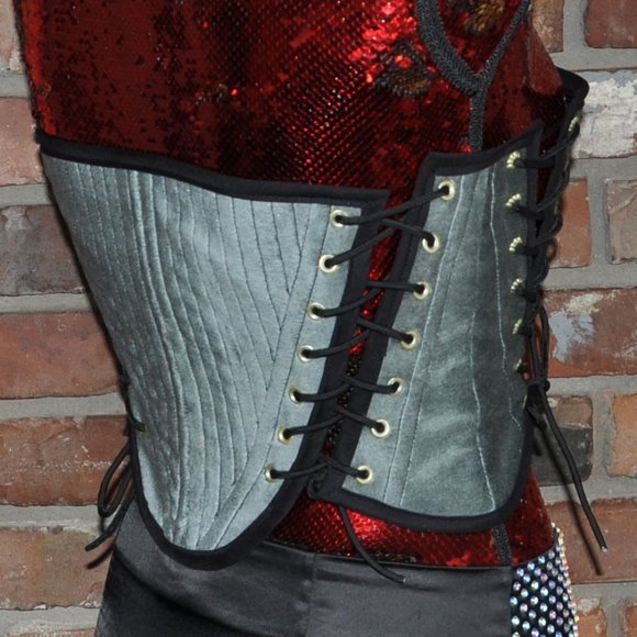 HANDMADE ONE OF A KIND CORSET- reversible - Picture 4 of 9